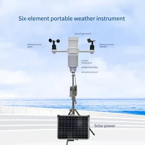 Portable Outdoor Small Weather Station, Monitoring Station With Temperature, Humidity, Pressure, Wind Speed, Wind Direction, and Rainfall Sensors, Meteorological Environment Monitor thumbnail-2