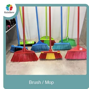 Manufacturer Floor Cleaning Sweeping Plastic Brush Soft Bristle House Brooms and Dustpans Set Holders thumbnail-1