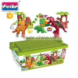 Hot Sell Educational Toys for Kids Dinosaur Park Large Plastic Building Blocks thumbnail-1