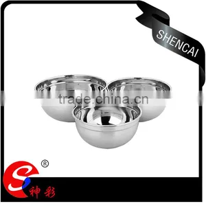 Mirror Polishing Stainless Steel Soup Basin Mixing Salad Bowls Set thumbnail-1