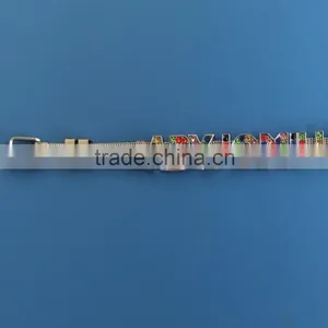 Letters Can be Wear on Steel Mesh Belt 8MM & 10MM Wide Wristband Stainless Steel Bracelet thumbnail-1