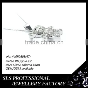 Kids Jewelry Pendant Silver Jewelry Bear Pendant for Children Gift's CZ Micro Cremation Jewelry Pendant thumbnail-3