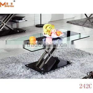 China New Design Stainless Glass tv Stand thumbnail-3