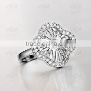 Fashionable Thailand Titanium Wedding Diamond Ring for Girls thumbnail-6