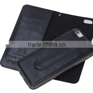 Manufacturer Wholesale PU Leather Cell Phone Case for IPhone 6/6s,protective Card Holder Case With Shrapnel thumbnail-3
