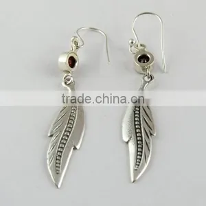 Floret !! Red Garnet 925 Sterling Silver Earring, Gemstone Silver Jewelry, Handmade Silver Jewelry thumbnail-5