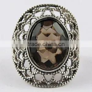 Genuine Smoky Quartz Ring, Gemstone Silver Jewelry, Online Silver Jewelry thumbnail-6