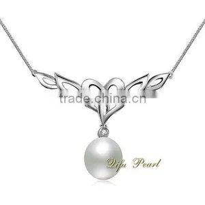 2014 Newest Factory Direct Sales Best-Selling 925 Sterling Silver Freshwater Pearl Necklace thumbnail-1
