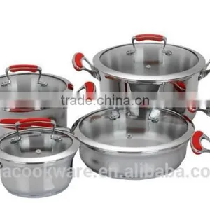 2015 New Strainless Steel Cookware With Silicone Handle thumbnail-3