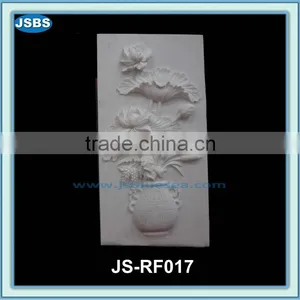 Stone Carving of Flower Wall Relief thumbnail-1
