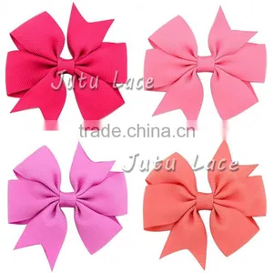 Low-priced Grosgrain 8cm Ribbon Bow With Hair Clips in 40colors- Children Girl Hair Accessories Clips thumbnail-2