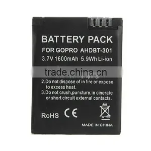 Battery for Gopro Hero 3+/3, 1600mAh, Gopros Accessories GP174 thumbnail-3