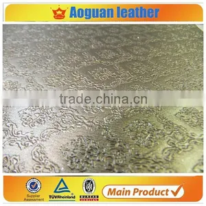 2016 Embossed Leather & Waterproof European Fashion Pvc Leather for Decorative Sofa Leather thumbnail-4