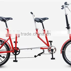 20 Inch Folding Tandem Bike / Single Speed Tandem Bicycle thumbnail-5
