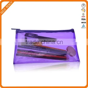 Customized Logo Printed Zip Top Slide Zipper PVC Bag for Pencil thumbnail-1