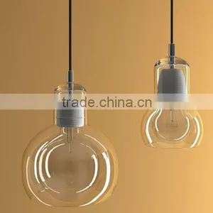 Smoke Grey Glass Vintage Modern Decorative Hanging Lamp for Bar thumbnail-1