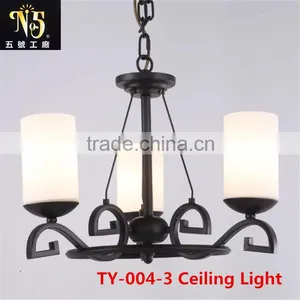 Hot Selling Wholesale Classic Gold Color Fancy Flower Glass Ceiling Light for Hotel/Home thumbnail-4