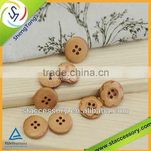 New Design Wooden Flower Button Coat Wooden Button Wooden Buttons for Shirts thumbnail-1