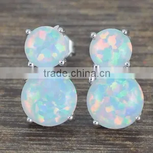 Latest Design Opal 925 Sterling Silver Fashion Earring 2015 thumbnail-2
