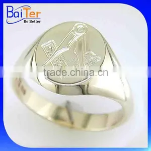 Custom Stainless Steel 18K Gold Scottish Masonic Knights Templar Ring/Royal Arch Masonic Rings thumbnail-4