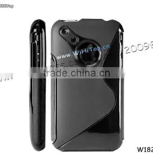 TPU Skin Back Cover With S-line Shape Case for IPhone 3G/3Gs thumbnail-1