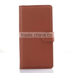 Hot Selling Two Mobile Phone Leather Flip Case For Sony M4 Leather Case thumbnail-2