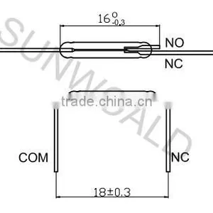 Normally Open/closed Magnetic Proximity Sensor Glass Reed Switch NO/ NC thumbnail-2