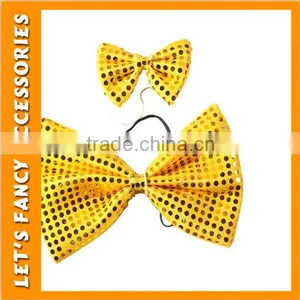 Clown Glittering Elastic Bow Tie Party Neckwear thumbnail-3