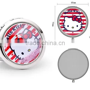Winho Red Corals Design Pocket Mirror With Crystal Cover thumbnail-3