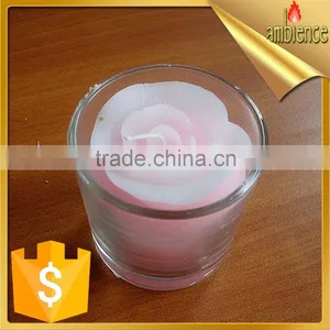Decoration Candle Flower Shaped Household Gift Candle High Quality Glass Jar Candle thumbnail-1