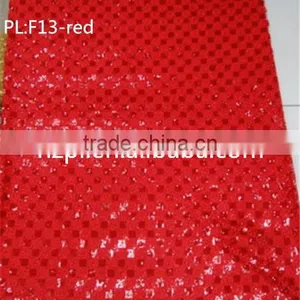 2016 African New Design Cupion Sequin Lace Fabric Hot Sell thumbnail-1