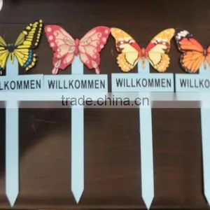 Garden Guide WELCOME WILLKOMMEN Flower Butterfly Designs BSCI Certificate thumbnail-1
