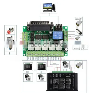 CNC 5 Axis Breakout Board For Stepper Driver Controller Mach3 for DIY Project thumbnail-4