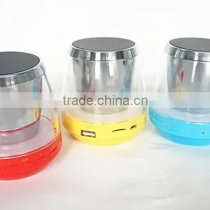 2016 Colorful Led Light Portable Mobile Phone Amplifier Bluetooth Speaker With Usb thumbnail-5