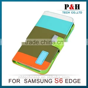 High Qulity With Cheap Price Eco-friendly Leather Case for Samsung Galaxy s6 Leather Case thumbnail-4