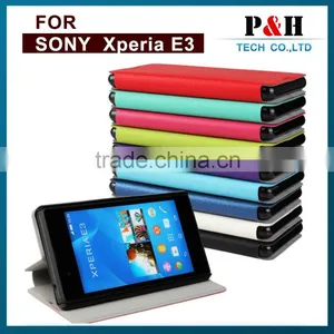 New Product Flip Cover Mobile Phone Case for Sony Xperia E3, Leather Flip Cover Case for Smartphone thumbnail-2