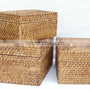 Bamboo Rattan Box CD06197-3BR thumbnail-1