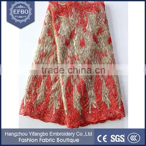 Reliable Supplier White Net London Lace Embroidery Fabric for Cloth thumbnail-1