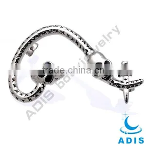 Hottest Alloy Pattern Fake Tunnel Earrings thumbnail-1