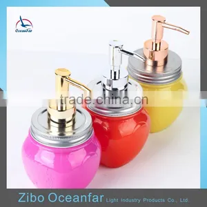 Hot Sale Colored Empty Square Pump Lid Glass Mason Jar thumbnail-6