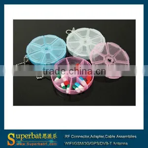 Round Daily Weekly 7 Days Tablet Pill Medicine Box Holder Storage Organizer Case thumbnail-1