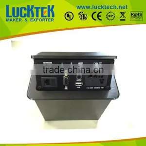 Universal Tabletop Pop up Power Socket Outlet Box With Audio and RJ45,high Quality thumbnail-1