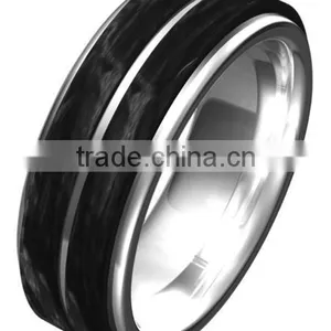 Factory Direct Wholesale Jewelry Ring Carbon Fiber Ring Tungsten Carbide Ring Men thumbnail-2
