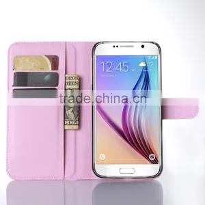 Factory Price Lichee Leather Pouch Wallet Case Folio Stand Cover for Samsung GALAXY S7 Plus thumbnail-6