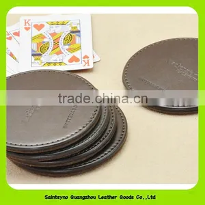10*10cm Square Set of 8 PU Leather Coasters Cup Mats 16020 thumbnail-5