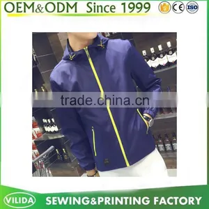 Manufacture 2016 Fashion Windbreaker Sports Jacket Custom Running Softshell Jacket OEM thumbnail-1