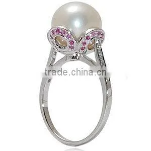 Unique Pearl Engagement Rings Design, Pearl Ring thumbnail-1