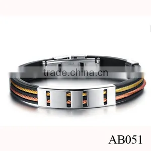 Customized Logo Bio Magnetic Bracelet Genuine Mens Handmade Braided Leather Jewelry Bracelet thumbnail-5