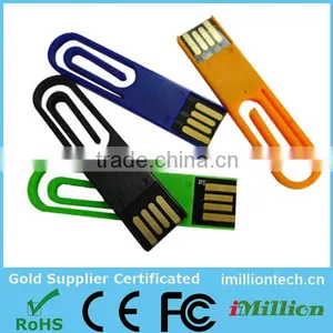 Plastic Paper Clip Usb Flash Drive, Mini Super Thin Clip Usb Flash Drive thumbnail-1