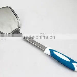 PP+TPR Material Handle Type Cooking Tool Stainless Steel Frying Turner With Gear Edge thumbnail-6